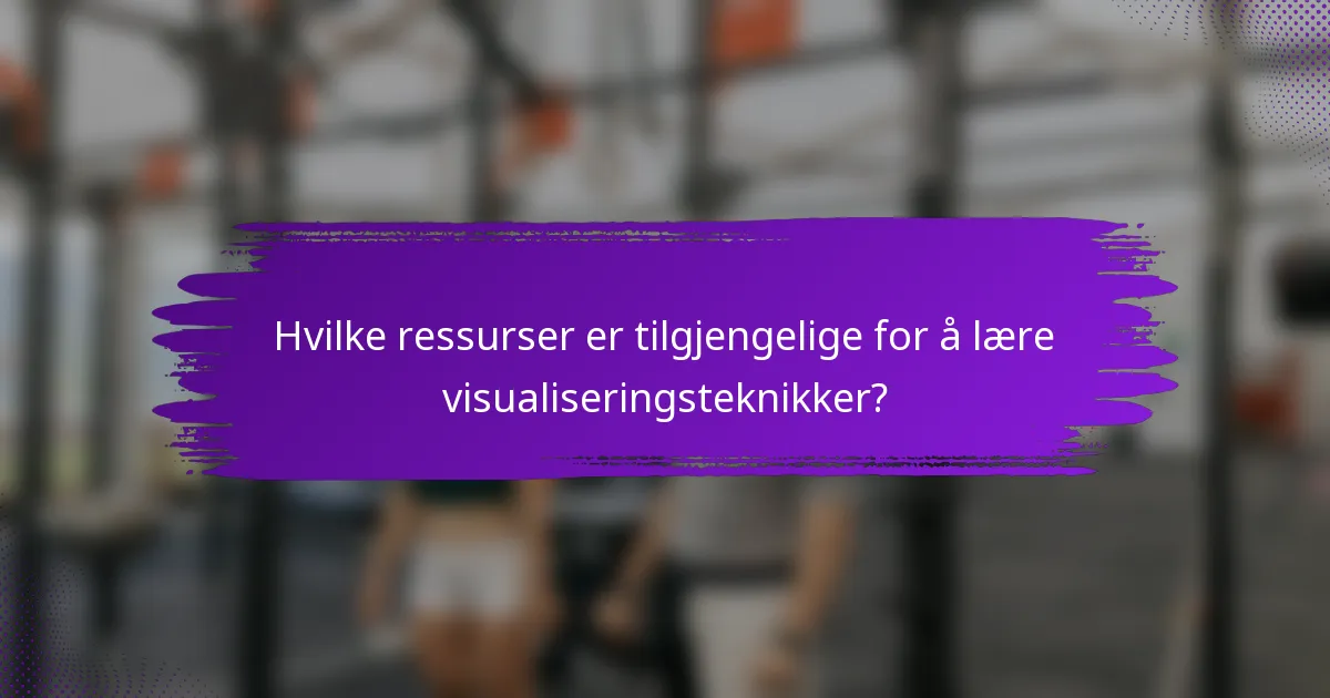 Hvilke ressurser er tilgjengelige for å lære visualiseringsteknikker?